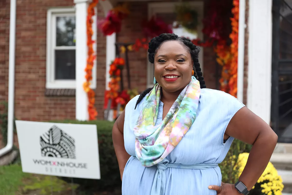Image: Asia Hamilton, founder of Norwest Gallery of Art and the Womxnhouse Detroit artist residency.