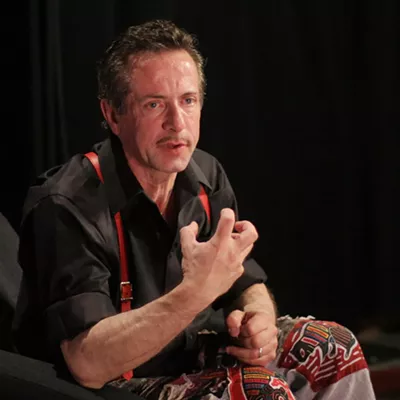 Clive Barker, 2009 We approached author and director Barker about his paintings, and he let us know he was now concentrating on photography. He emailed pictures and they were all nude men, colorful, and harder (pun intended) than the typical black-and-white homoerotica trailblazed by Maplethorpe wannabes. The Dirty Show was the world premiere of these photos and our opportunity to showcase the work of our first openly gay special guest artist.