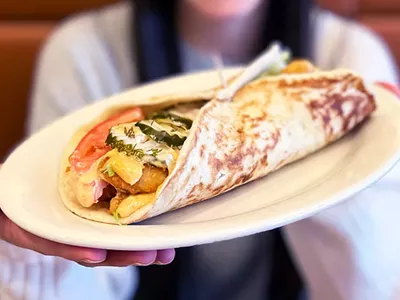 Image: Olga’s Kitchen teams up with McClure’s for Shrimp Po’Boy