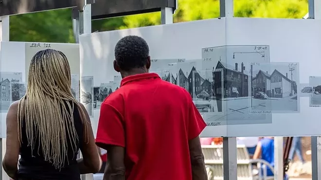 The exhibit along the Dequindre Cut was set to go until July 31.