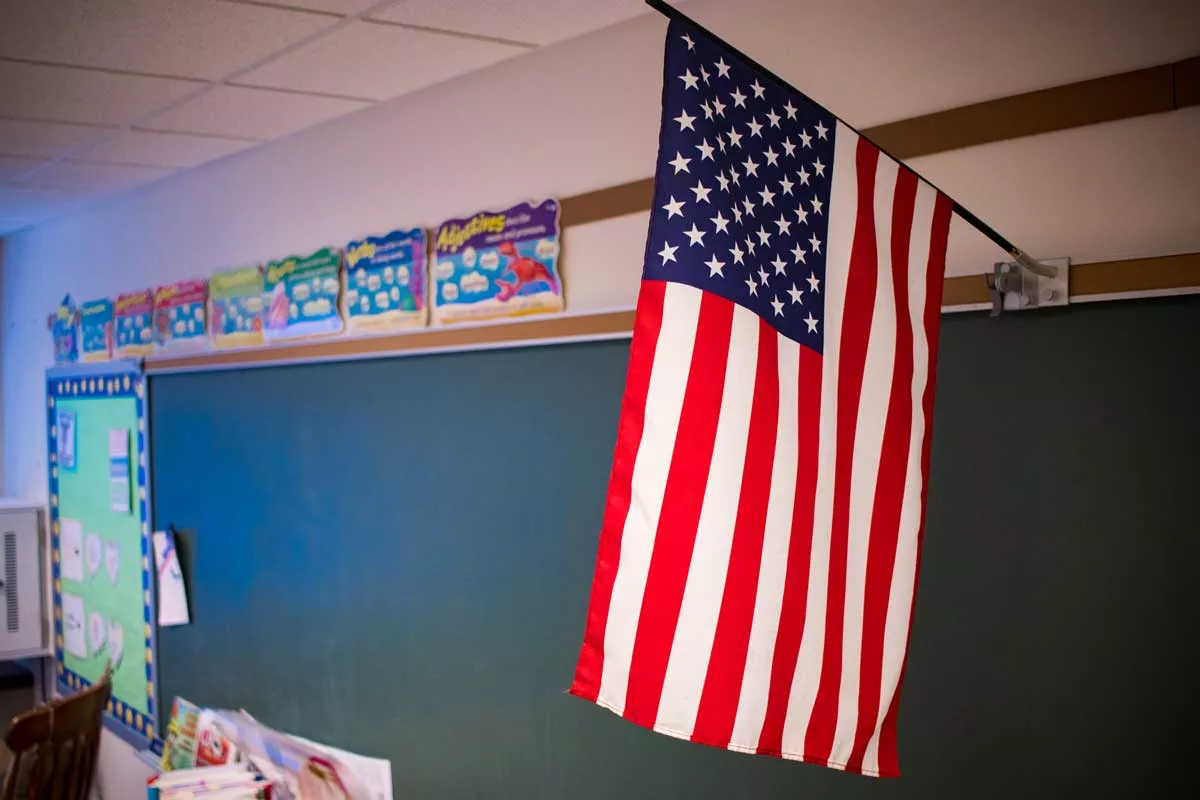 Image: A 14-year-old Palestinian American student is suing Plymouth-Canton Community Schools District for allegedly disciplining her for refusing to stand for the Pledge of Allegiance.