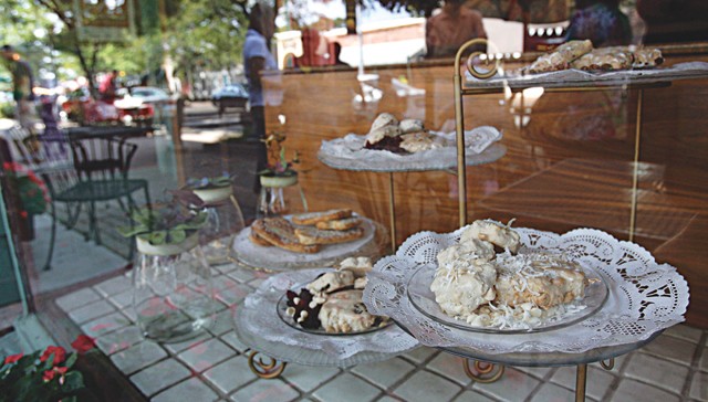 Pastries in the window of Fou d'Amour in Grosse Pointe Park.