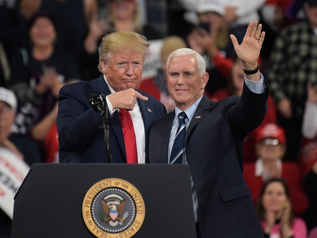 President Donald Trump with Vice President Mike Pence.