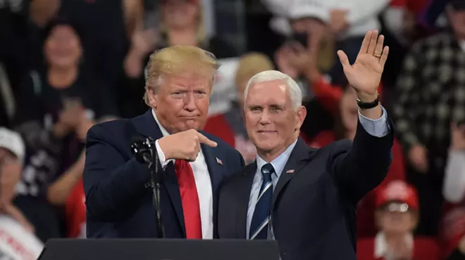 President Donald Trump with Vice President Mike Pence.