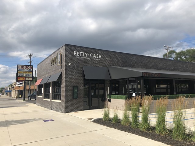 The new restaurant Petty Cash on Detroit's Avenue of Fashion.