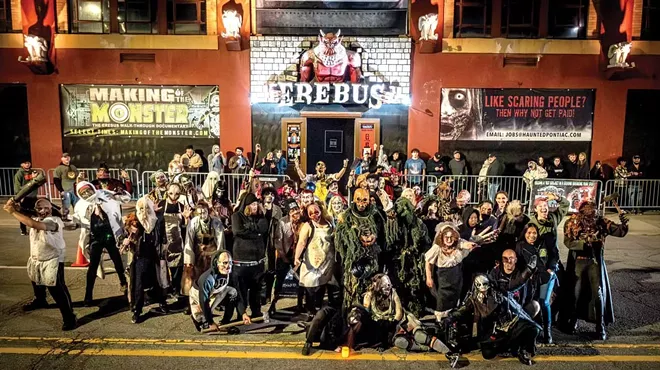 The fright crew at Erebus Haunted Attraction in downtown Pontiac.