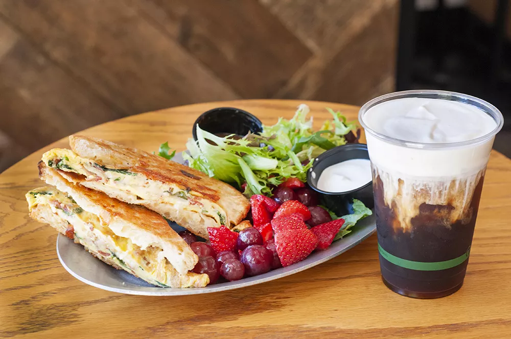 A breakfast sandwich from Promenade Artisan Foods.