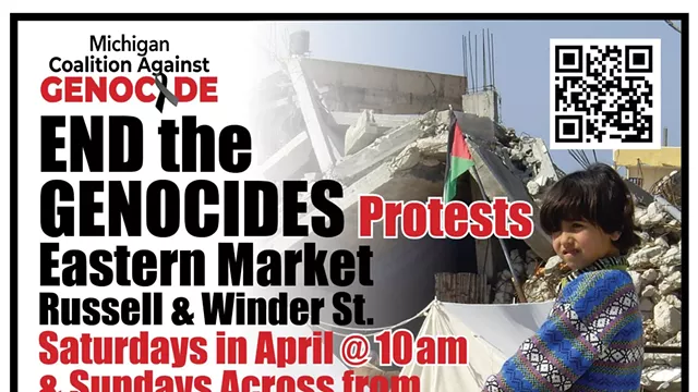 Image: Protest against US/Israel genocides in Palestine, Iran, Lebanon