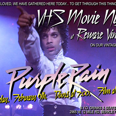 Image: Purple Rain VHS Movie Night at Reware Vintage