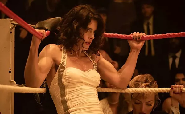 Emily Bett Rickards portrays pro wrestler Mildred Burke in Queen of the Ring.