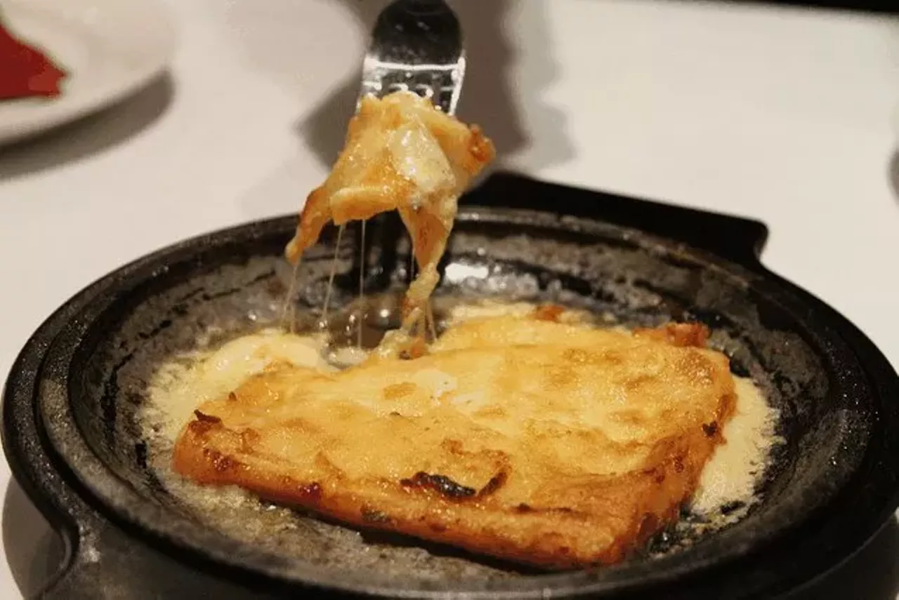 Saganaki Opa! Detroit may not have, you know, invented flaming cheese, but we friggin&#146; love it and it&#146;s a major must-have in the city&#146;s Greektown neighborhood. While we may not advocate for serving the Greek appetizer restaurant-style because, you know, fire hazard, we think this pan-fried version deserves some fanfare. Find the recipe here. Photo via Pegasus Taverna