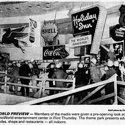 Six Flags AutoWorld, Flint (1984–1994) This park was created to celebrate Flint’s contributions to the auto industry and once claimed to be “the largest enclosed theme park in the world.” Although it opened to great fanfare, it failed to meet attendance goals and soon closed. Its attractions included educational exhibits like a giant automobile engine and a mock assembly line. The site is now home to a University of Michigan-Flint building.