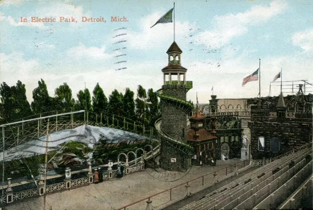 Electric Park, Detroit (1906–1927) A trolley park created by wealthy real estate agent Arthur C. Gaulker, this attraction was located on East Jefferson adjacent to the approach to the bridge to Belle Isle and was lit by 75,000 light bulbs. It was also known as Riverview Park, Luna Park, and Granada Park.