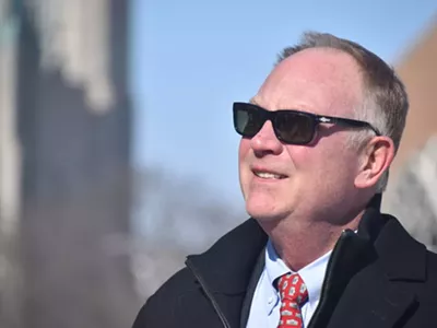 State Rep. Matt Maddock attends a right-wing rally at the state Capitol, Feb. 8, 2022.