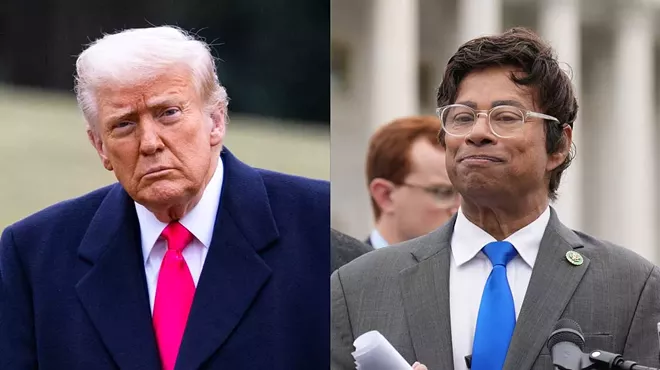 U.S. Rep. Shri Thanedar, right, has filed articles of impeachment against President Donald Trump.