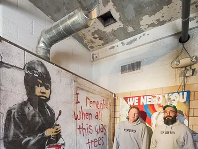 Carl Goines (left) and Erik Garant of 555 Gallery.