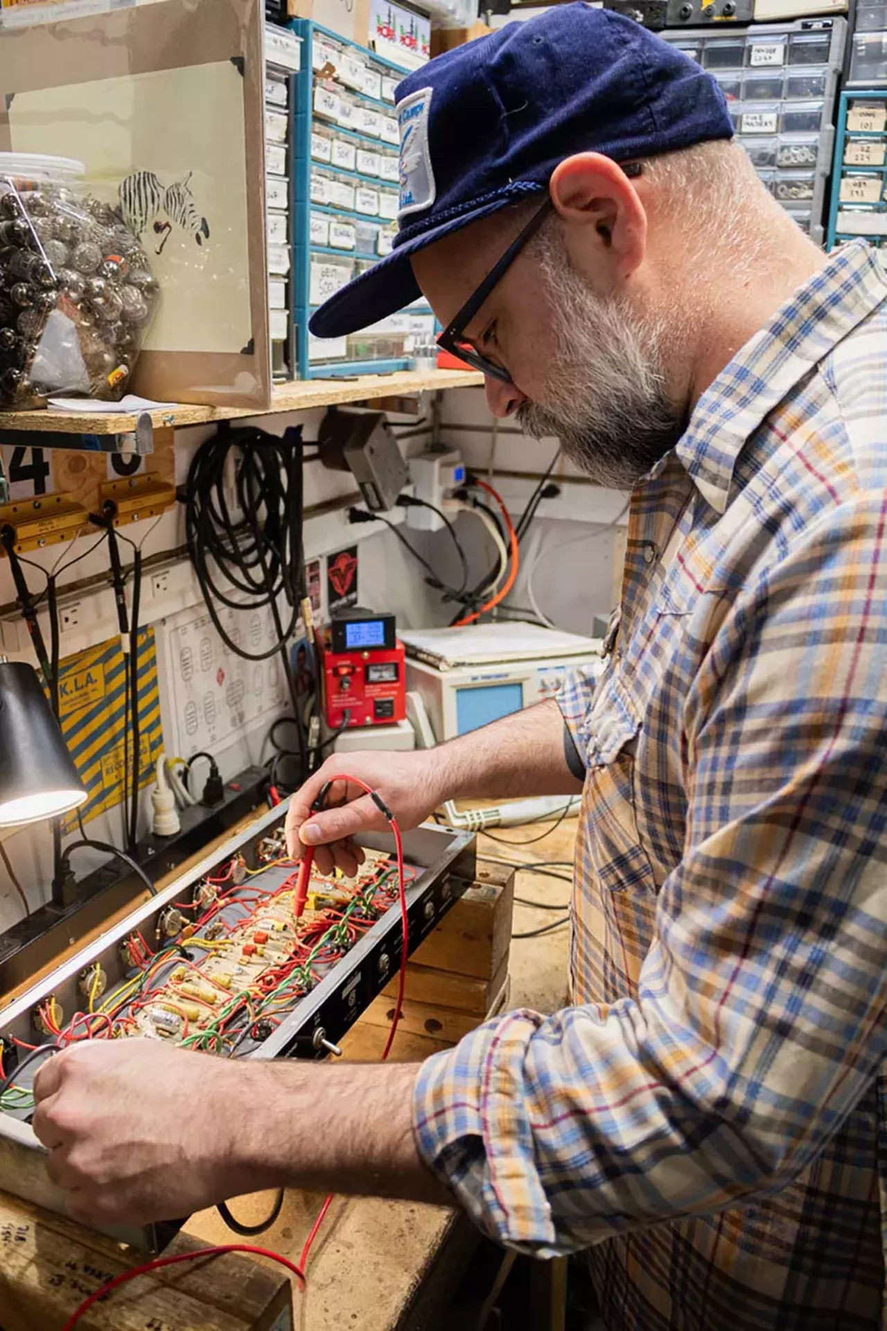 Tom Currie operates his Detroit Amp Lab repair service out of Guitar Hi-Fi.