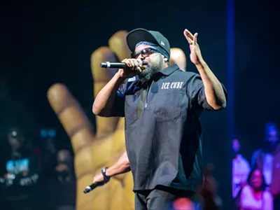 Ice Cube performed material from his entire discography Saturday night, including “Check Yo Self,” “Jackin’ for Beats,” “Friday,” and “We Be Clubbin’.”