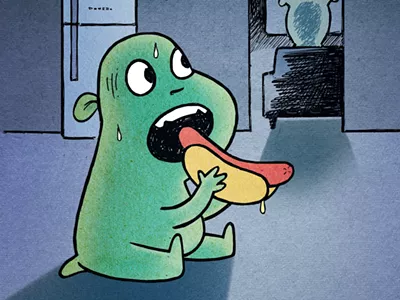 "You don't need to feel bad about the dick you're eating at work."