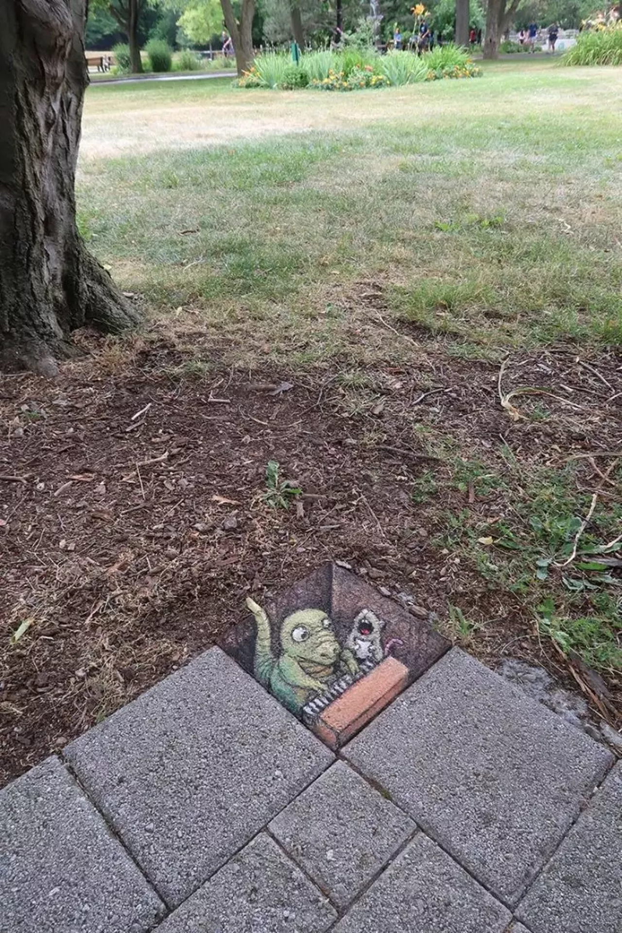 Image: See all of the adorable 3D chalk art made by this Michigan artist