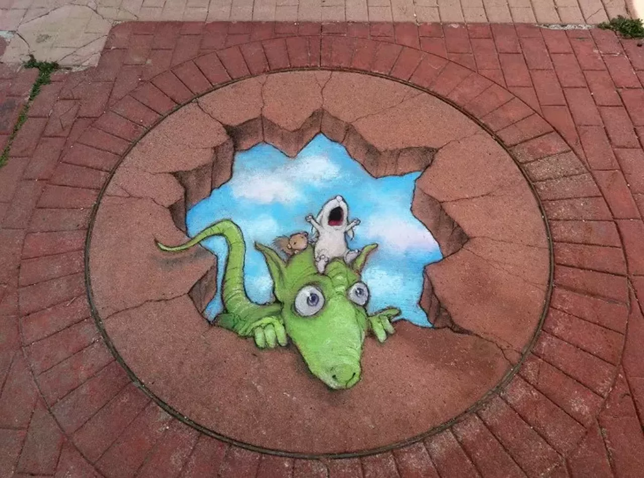 Image: See all of the adorable 3D chalk art made by this Michigan artist