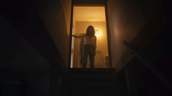 This is the moment early on in Barbarian when Tess (Georgina Campbell) could have run screaming from her Airbnb, but then the movie would only be 15 minutes long.