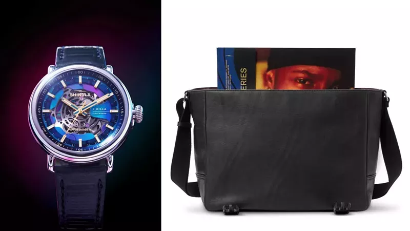The new J Dilla capsule by Shinola includes luxury watches and a leather record bag.
