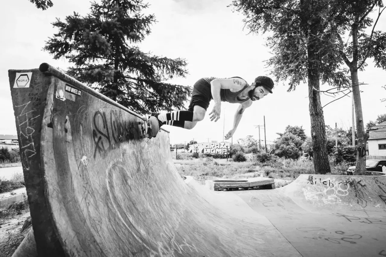 Image: Skateboarding at Ride it Sculpture Park in Detroit