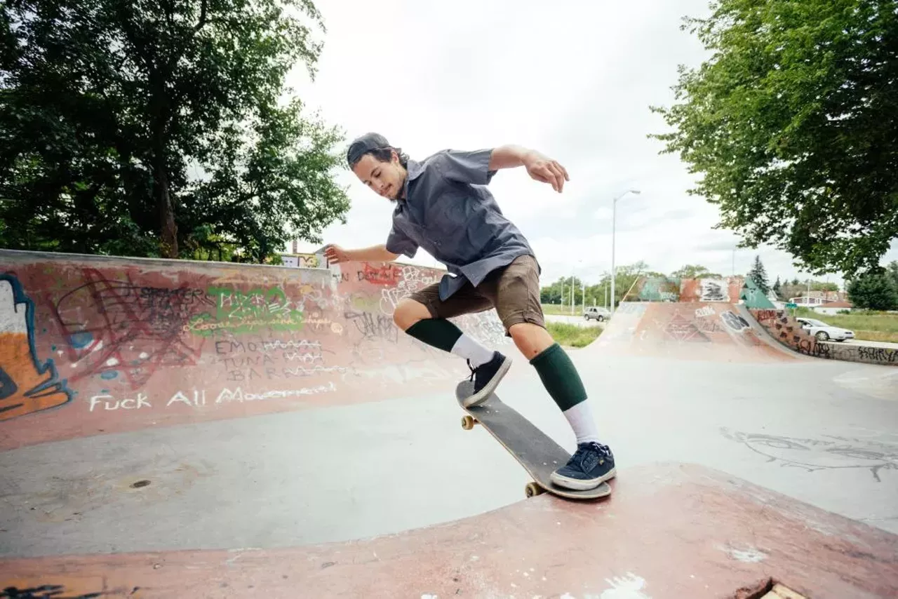 Image: Skateboarding at Ride it Sculpture Park in Detroit