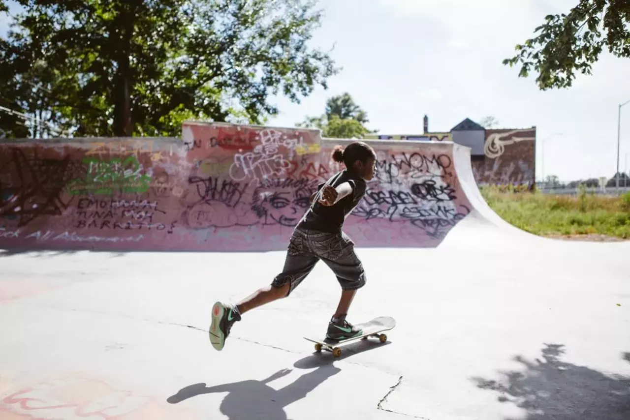 Image: Skateboarding at Ride it Sculpture Park in Detroit
