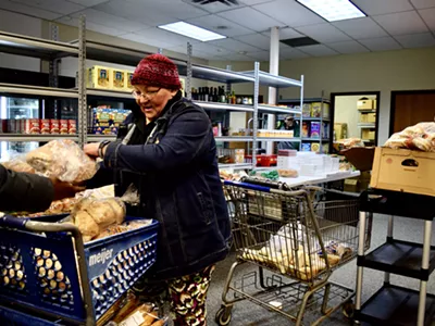 Karen Palumbo, the volunteer and site coordinator at the LMTS Community Outreach Services’ food pantry in Lansing.