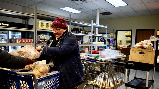 Karen Palumbo, the volunteer and site coordinator at the LMTS Community Outreach Services’ food pantry in Lansing.