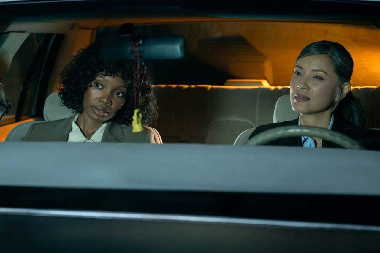 Morgan Alexandria as “Detective Amberson” and Kelly Hu as “Detective Jin.”