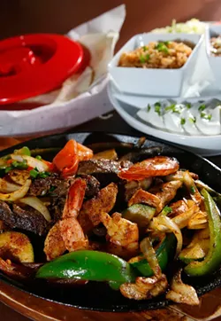 Steak and shrimp fajitas - Rob Widdis