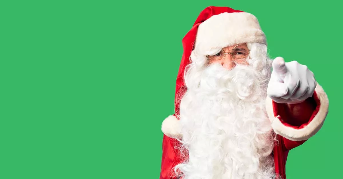 Image: Be careful what you say, or you’ll wind up on Santa’s naughty list.