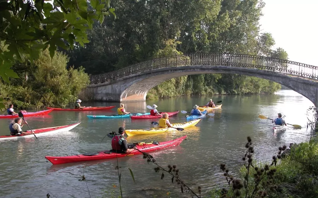 Riverside Kayak Connection4016 Biddle Ave., Wyandotte; 734-285-2925; riversidekayak.comIf you&#146;re looking for a fun way to enjoy Belle Isle or the Detroit River, Flynn Memorial Pavilion has an array of rental options, including canoes, pontoon pedal boats, solo kayaks, and stand-up paddleboards that can be rented by the hour. Bicycles for two or four people are also available. Photo via Riverside Kayak Connection / Facebook