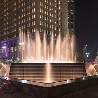 Campus Martius 800 Woodward Ave.; (313) 566-8250; downtowndetroitparks.com In the winter, Campus Martius becomes a wonderland with the ice skating rink and decorative lights abound. Once the snow melts, the park gardens become lush with greenery and pops of vivid color from the flowers. Photo via Tony Bennett / Detroit Stock City