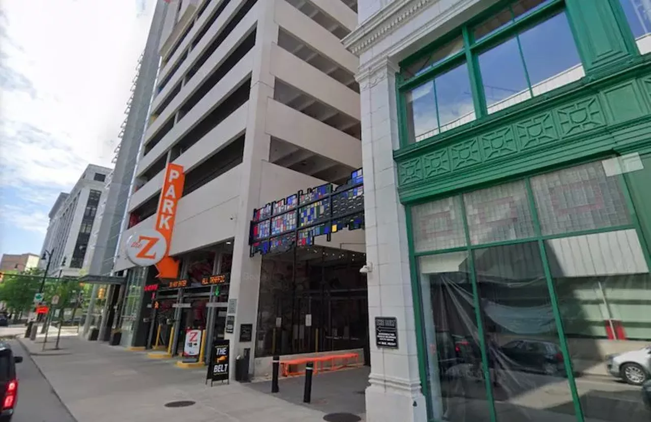 The Z Lot 1234 Library St.; 855-487-6727; bedrockdetroit.com The colorfully painted murals on every level of the Z Lot make this parking structure unique. From the top of the lot, you can see every direction of the city. Photo via GoogleMaps