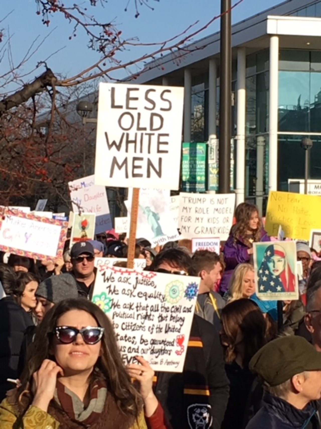 "Less Old White Men"
Photo by Alex Fluegel