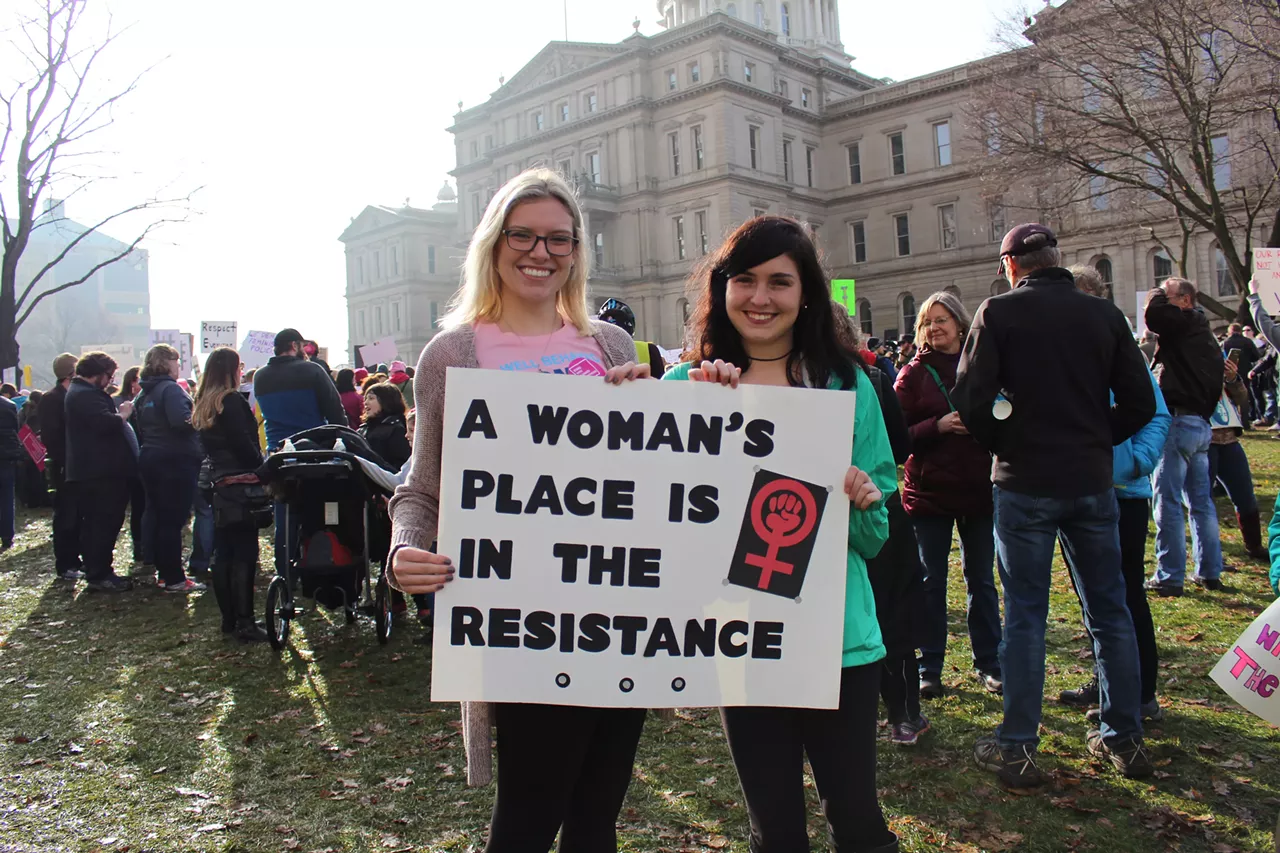 "A women's place is in the resistance" Photo by Chloe Michaels