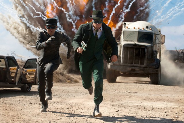 The bromance is platonic: Chou (left) and Rogen in Green Hornet.