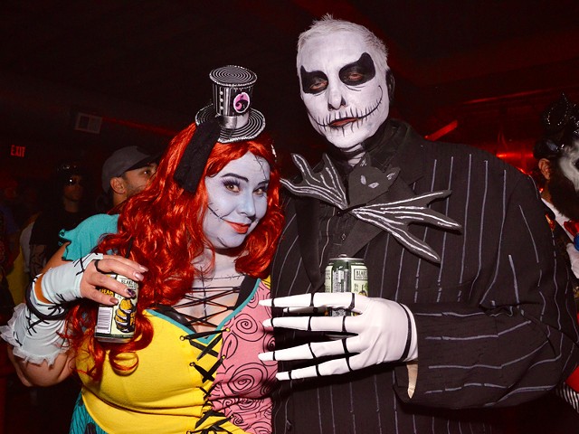 This Nightmare Before Christmas couple’s costume would work well for both the Halloween and Christmas versions of the Creep Cheapy party.