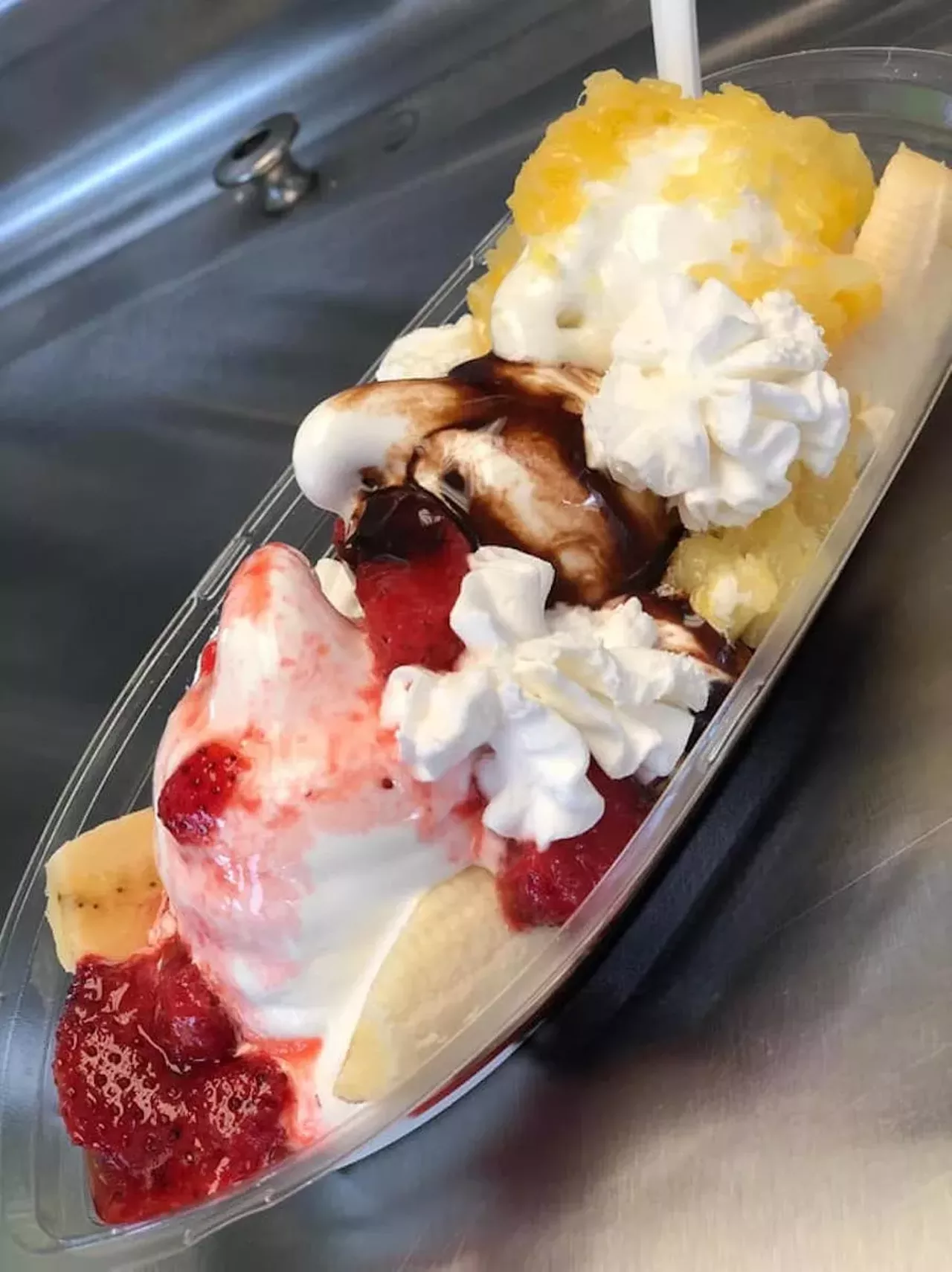 The Split 532 E. Nine Mile Rd., Hazel Park; 248-571-2064 Just because it’s named The Split, doesn’t mean that’s all it has to offer. The Split not only sells sundaes, but also soft-serve cones, mochi, waffle stacks and more.