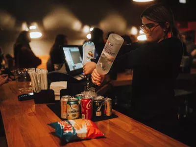 A bartender at the Fillmore Detroit.