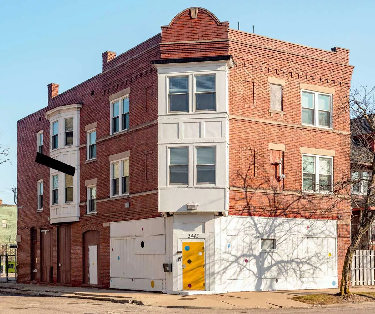 Image: The former Heidelberg Project headquarters at 3442 McDougall St., Detroit.