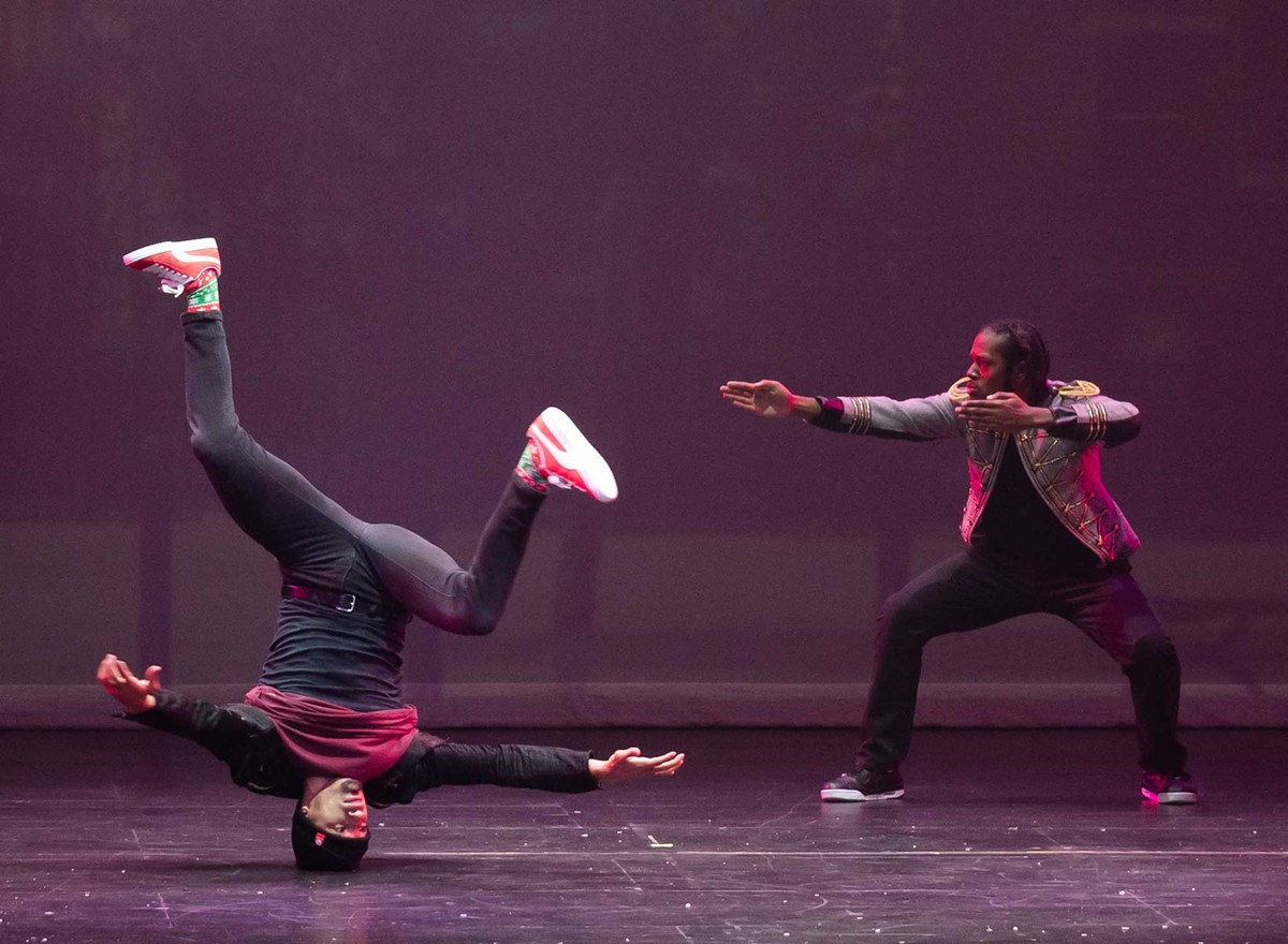 Gabriel Emphasis and Dustin Payne in The Hip Hop Nutcracker.