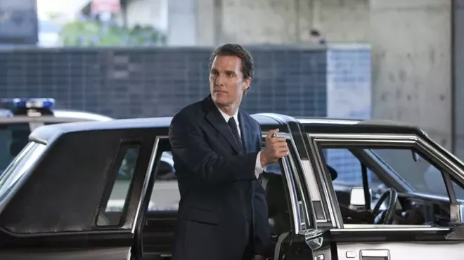 Loveable sleaze: McConaughey and perfect skin in The Lincoln Lawyer.