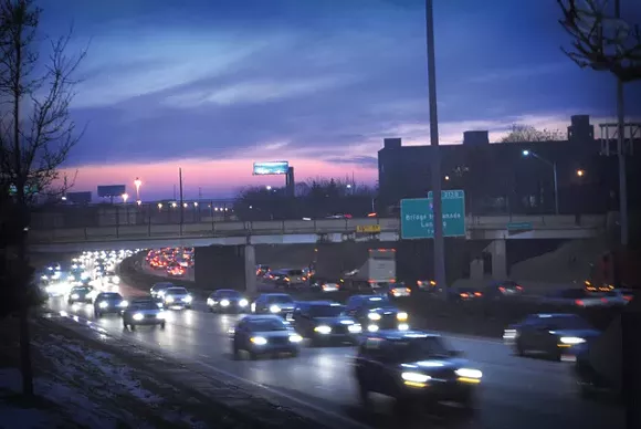 The Michigan Department of Transportation's proposed widening of I-94 would include the removal of pedestrian overpasses between Midtown and New Center, such as the Trumbull Ave. bridge seen here. - Ryan Felton/Metro Times