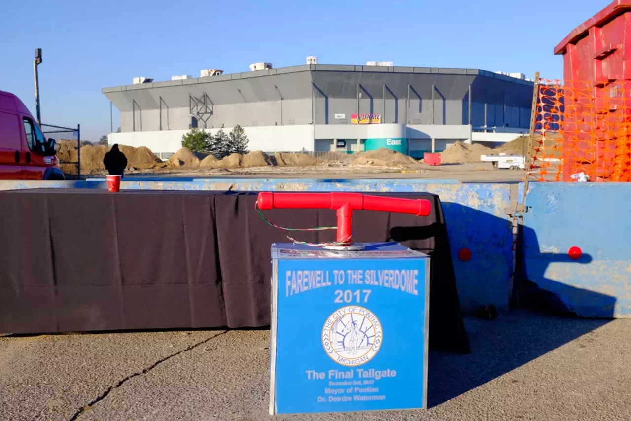 Not with a &#147;bang,&#148; but a&#133; &#147;poot?&#148; &#151; To be fair, in announcing the demolition of the aging Pontiac Silverdome, officials had originally warned spectators that a blast would only break the metal beams along the stadium perimeter used to keep the roof inflated. Yet when officials set off a string of explosions, so little happens that people start asking questions. Some say the building was too strong. Spokespeople for demolition crew Adamo says 10 demolition charges failed to go off, and that some circuits may have been damaged by trespassers the night before. Hulk Hogan even offers to tear it down himself. But for the national press, it was another opportunity to link the Detroit Lions with failure &#151; even though they hadn&#146;t played there in 15 years. Photo by Jordan Buzzy.