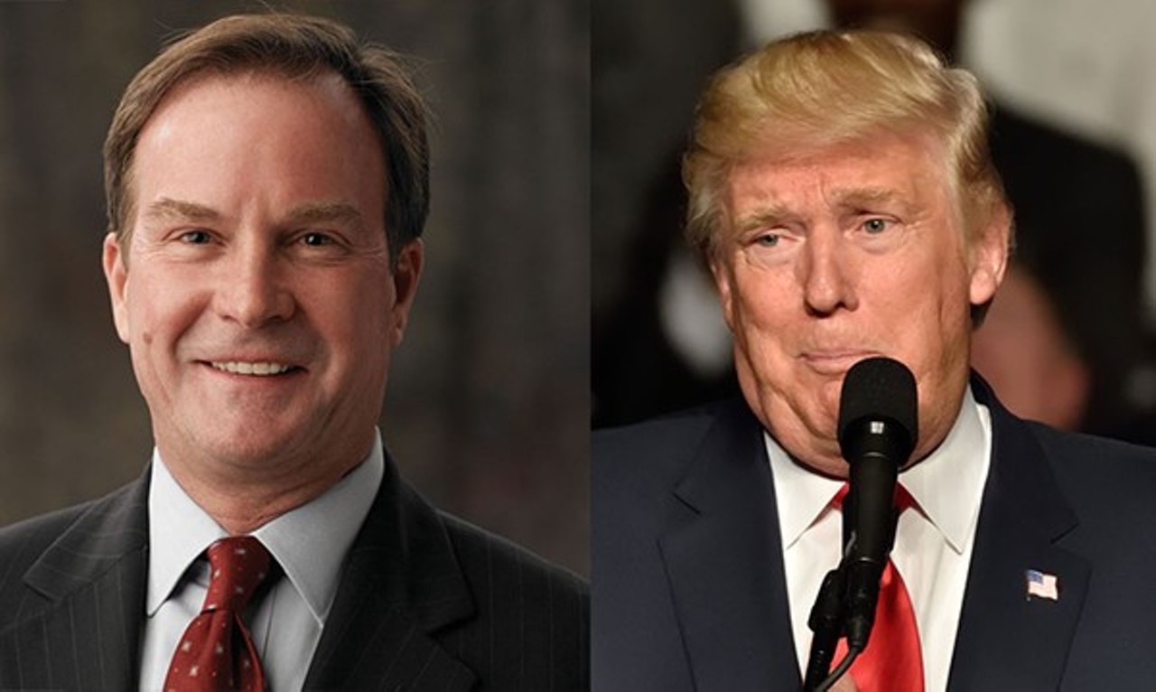 BFFs 4ever &#151; In November, Michigan Attorney General and 2018 GOP gubernatorial hopeful Bill Schuette decides to lean into President Trump&#146;s base, blowing up our inboxes with emails with embarrassingly giddy subject lines like &#147;President Trump noticed&#148; and &#147;Liberals in Michigan are scared.&#148; It&#146;s a bold stance to be sure, given the fact that Trump barely scraped by in Michigan in 2016 by just 10,000 votes or so &#151; and his approval rating has steadily diminished ever since, currently hovering around 35 percent. Also in November, Schuette is spotted cozying up with well-documented neo-Nazi sympathizer and former Trump strategist Steve Bannon at a Macomb County GOP fundraiser.  
Photos via Michigan.gov/Shutterstock